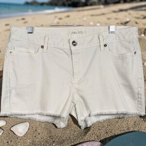 Michael Kors Frayed Hem Denim Shorts